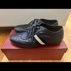 Bally Harlam Navy Blue Calf Skin Sneaker